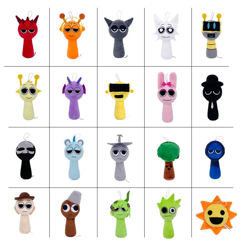 20CM Sprunki Plush Toys Sprunki Incredibox Plush Doll Sprunki Game Cartoon Pillow Kid Birthday Gifts