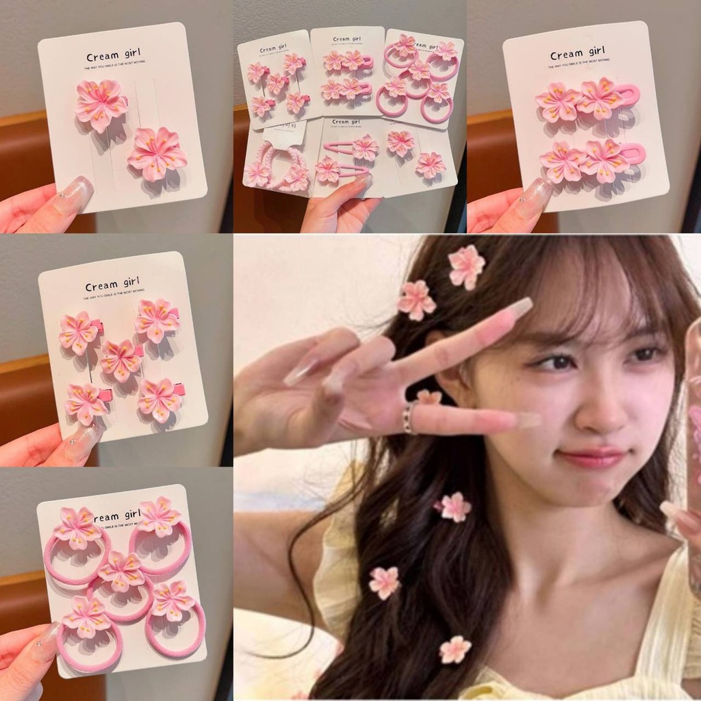 ส่งด่วนภายในวัน   กิ๊บติดผม รูปดอกซากุระสวยงามน่ารัก กิ๊บน่ารัก จํานวน 1 ชิ้น  หลากหลายแบบ เครื่องประดับ H60