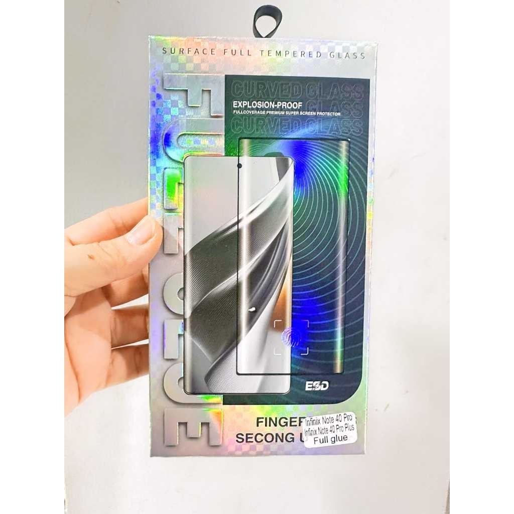 YKCS 8888 TEMPERED GLASS THIN PREMIUM FULL GLUE 0.18MM FULL COVER SUPPORT CAN FINGER PRINT FINGERPRI