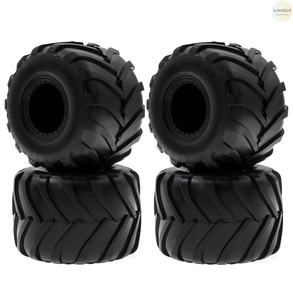 รีโมทคอนโทรล Crawler รถยางยางยางสีดํา 4PCS 72*49 มม.สําหรับ Axial SCX24 FMS FCX24 AX24 1/24 รีโมทคอน