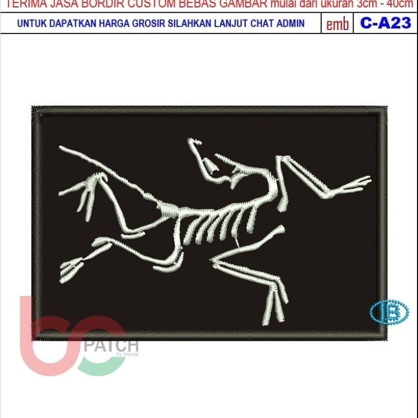 BC32 ARCTERYX ICON BLACK LOGO EMBROIDERED PATCH
