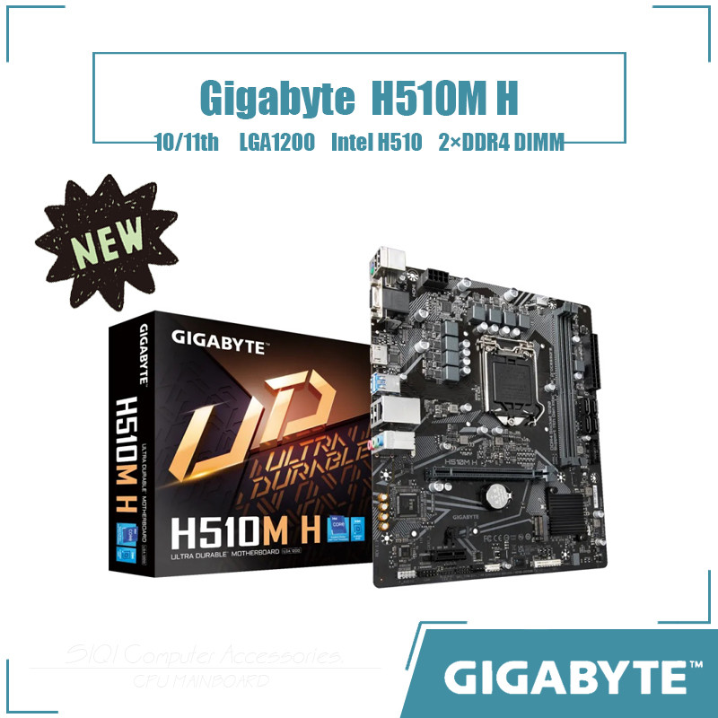 [ใหม่] เมนบอร์ด Gigabyte H510M H Intel H510 64GB 2DDR4 DIMM LGA 1200 เมนบอร์ดเดสก์ท็อป