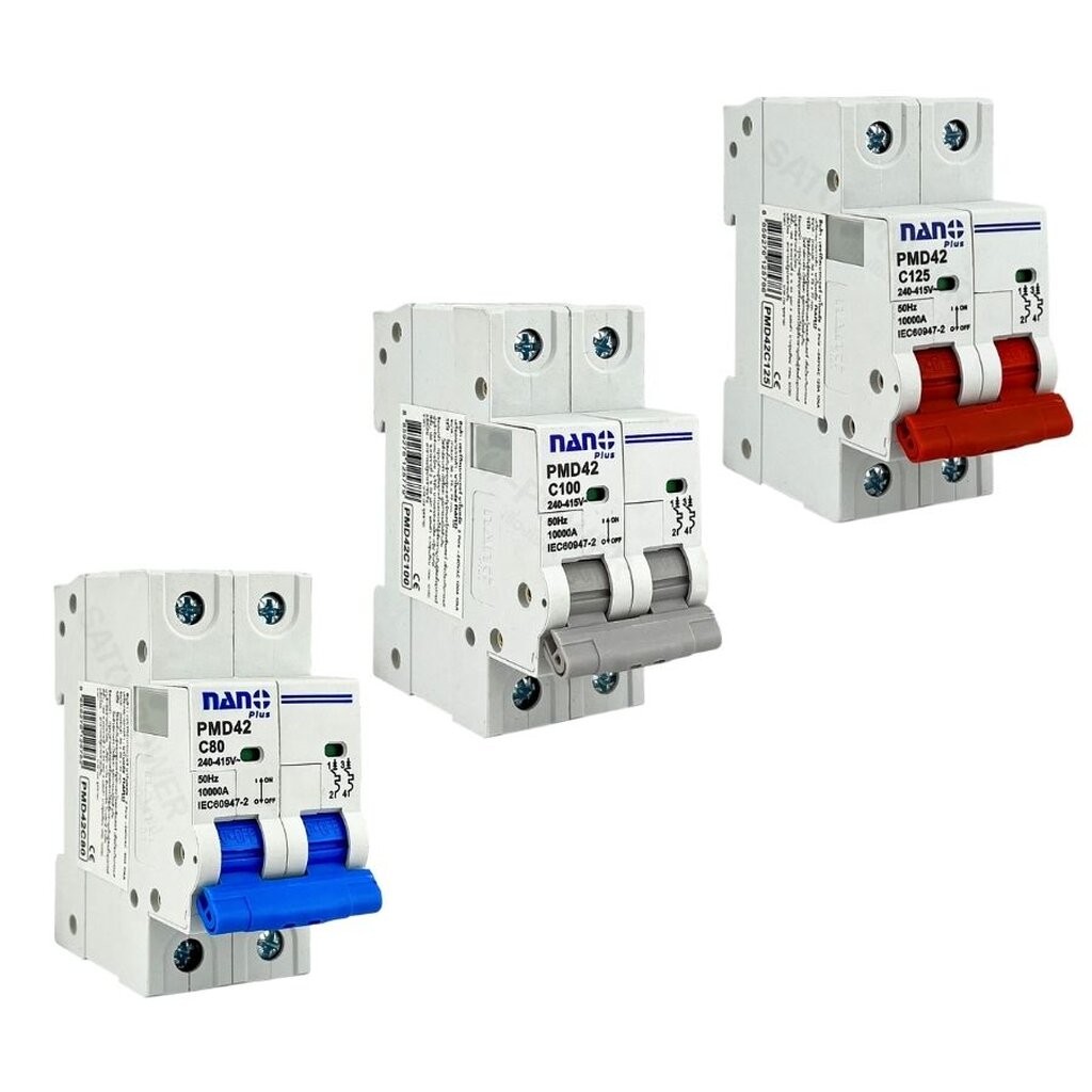 NANO เซอร์กิตเบรกเกอร์ MCB 2P 10kA รุ่น PMD42 | 80A 100A 125A | AC Breaker