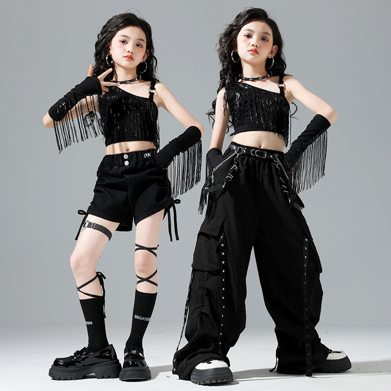 🔥พร้อมส่ง🔥 เนตรนารี Jazz ออกแบบท่าเต้น / ชุดสะดือของผู้หญิง / งานเต้นรำโมเดิร์นนางแบบฝึกหัดการแสดง