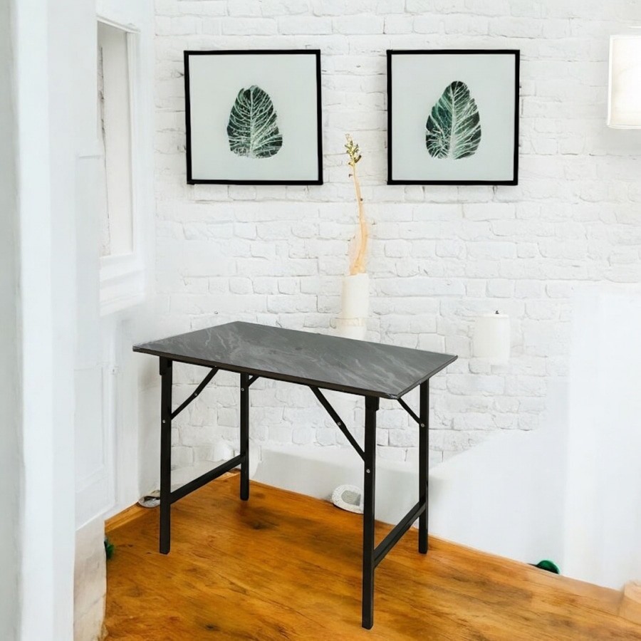 LOCAL789 DELICATO โต๊ะเอนกประสงค์ รุ่น MD667 Volakas ขนาด 60x90x75 ซม. ลายหินดำ  ร้านอยู่ในไทย