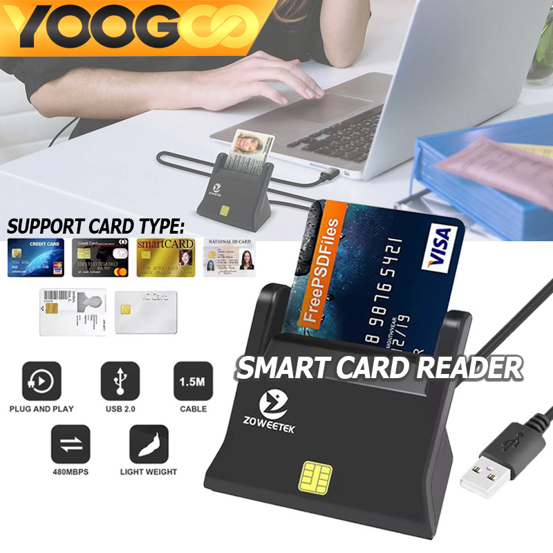 YOOGOO เครื่องอ่านบัตรประชาชน Smart Card Reader SD Card Reader แบรนด์ Zoweetek