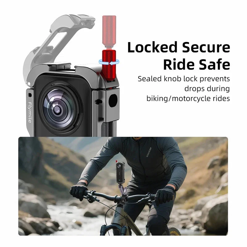 โครงอลูมิเนียมสำหรับ Insta360 X5, เคสโลหะสำหรับรองเท้าเย็นพร้อมฝาครอบเลนส์ซิลิโคนสำหรับ Insta 360 X5 อุปกรณ์เสริมที่ทนทาน thumbnail 5