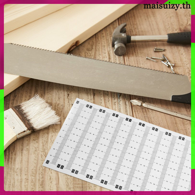 📎 สติ๊กเกอร์สายวัด 20 ชิ้น ทรงสี่เหลี่ยมผืนผ้า PVC แบบกาว เหมาะสำหรับงาน DIY งานฝีมือ และวัดขนาดเรือ