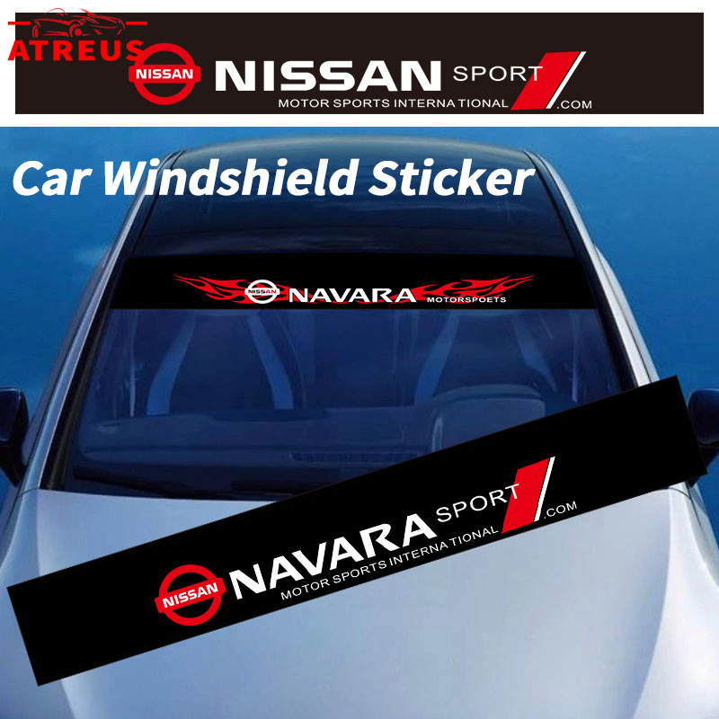 สติ๊กเกอร์บังแดดติดกระจกรถ สําหรับ Nissan Navara กันน้ํา ตกแต่งบังแดดรถยนต์ กันร้อน