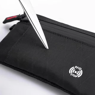 กระเป๋าสตางค์ผู้ชาย BLANKZO แบบบางหรูหรา มีระบบป้องกันการโจรกรรมด้วย RFID และซิป ทำจากวัสดุไนลอน สบายเมื่อใช้งาน
