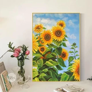 มีกรอบ ภาพวาดระบายสีตามตัวเลข ขนาด DIY ระบายสีตามตัวเลข 30*40 ซม.สไตล์ญี่ปุ่น สําหรับตกแต่งบ้าน