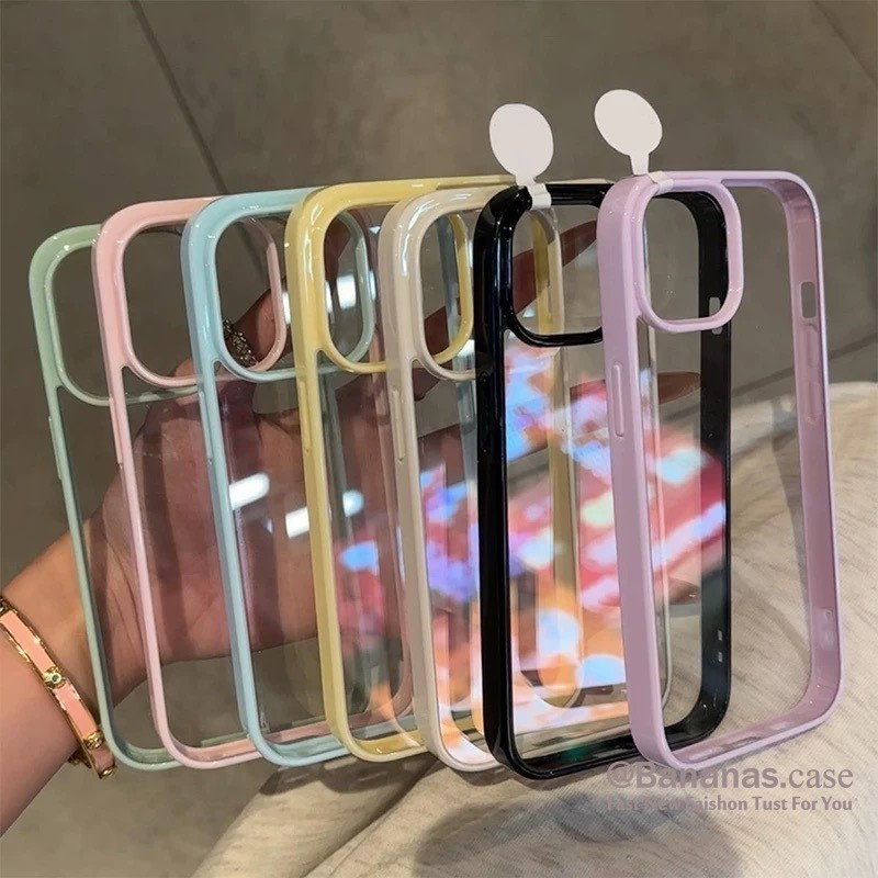 เข้ากันได้กับ iPhone 16 15 14 13 12 11 Pro Max 16E X Xr Xs Max เคสโทรศัพท์ Simple สีลูกกวาดสีทึบคู่ฝาหลัง – โปรปัง