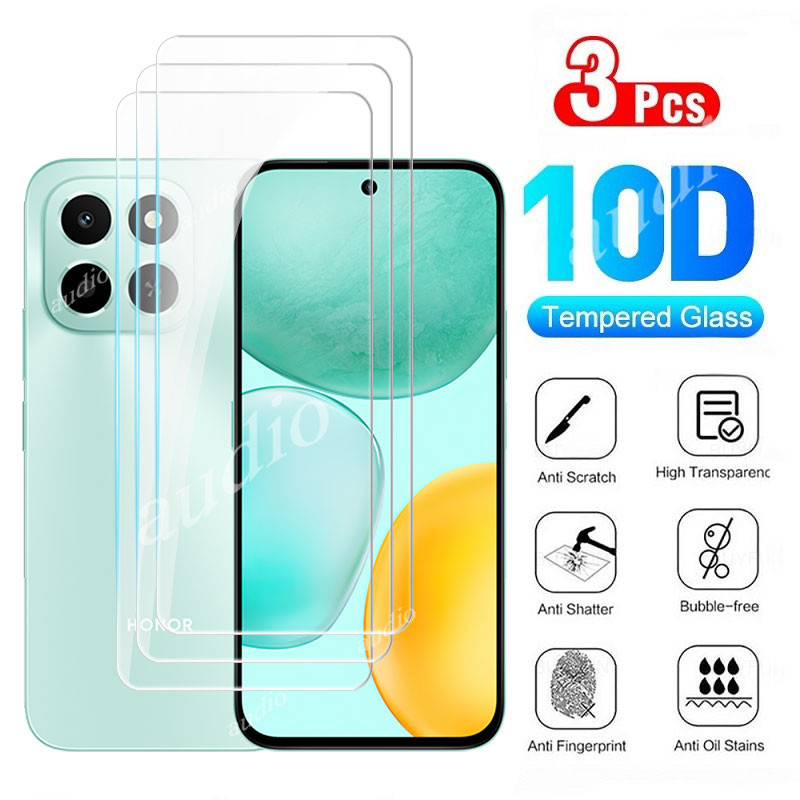 Honor X6C 4G 3 ชิ้นกระจกนิรภัยป้องกันหน้าจอสําหรับ honor X6C HonorX6C 4G 2025 โปร่งใสป้องกัน Slim ฟิ