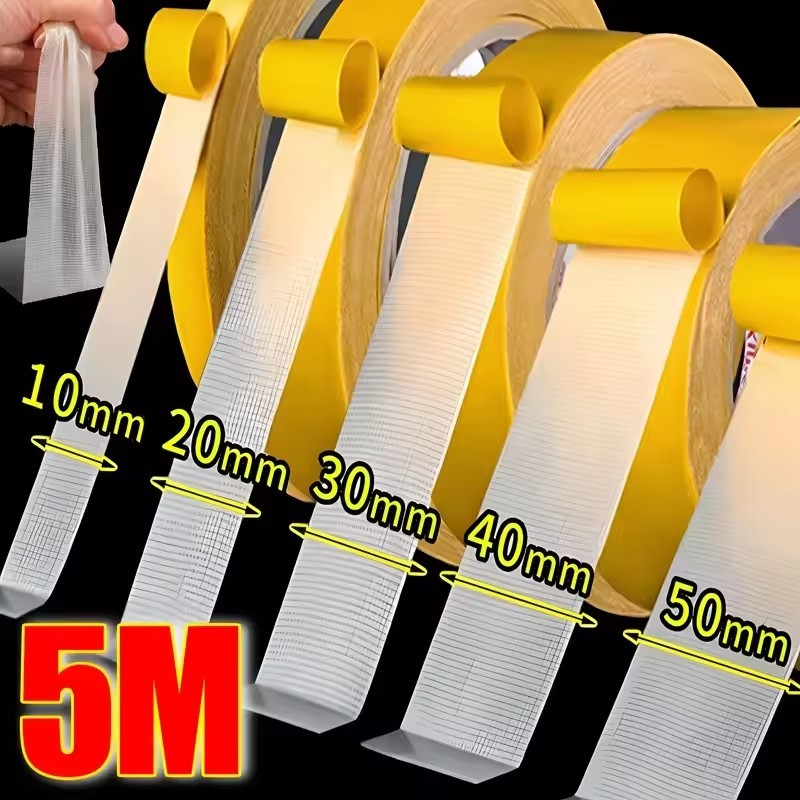 เทปตาข่ายสองด้าน 5ม / กันน้ํา ไร้ร่องรอย ฐานผ้าแถบเหนียวความหนืดสูง