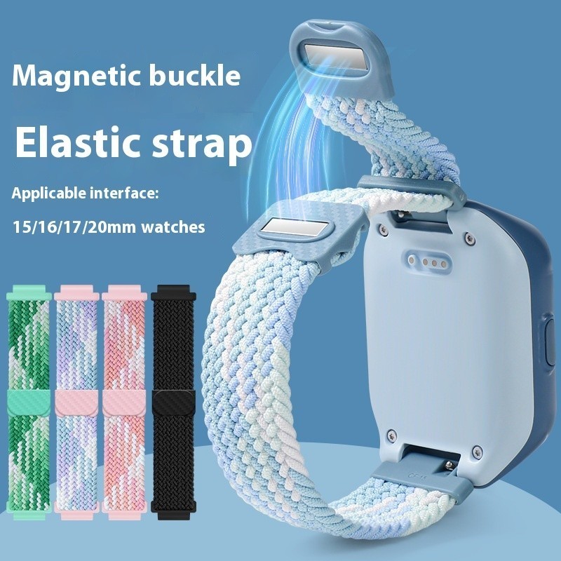 20mm For OK Watch สายนาฬิกา สําหรับ ตกลง สายนาฬิกาแม่เหล็กถักสายยางยืด WONLEX รุ่น T55PRO MAX,T66,C8