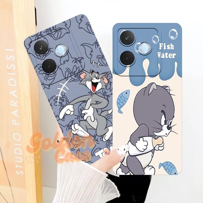 [GCR158] ซิลิโคนยืดหยุ่น Oppo A5 PRO 4G / 5G 2025 Cute tom และ j3rry cartoon Motif - ปลอก HP - ซิลิโ