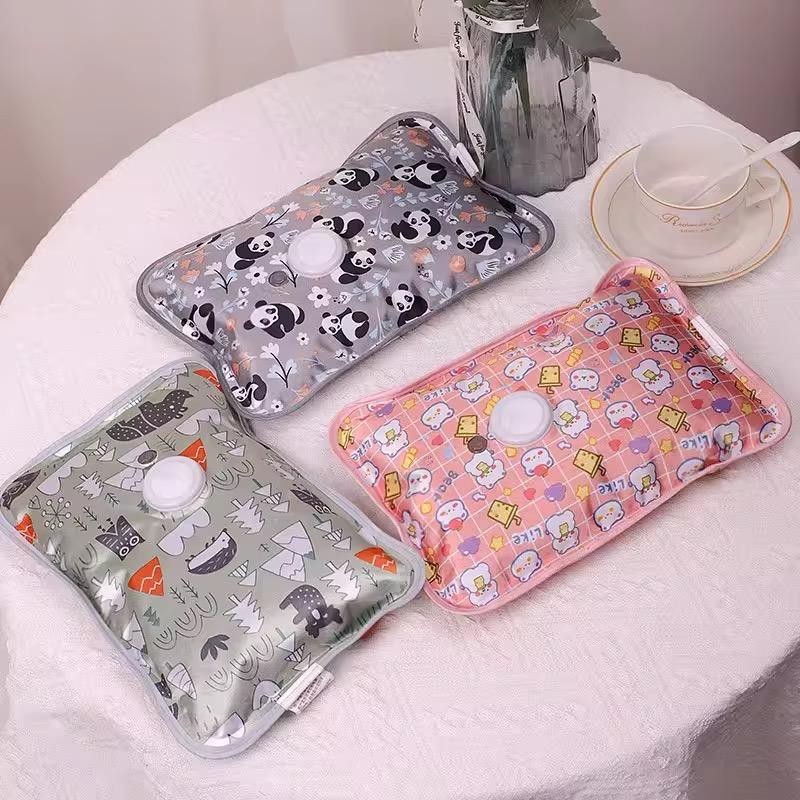 ถุงน้ำร้อนไฟฟ้า กระเป๋าน้ำร้อน ถุงประคบ ลายกระดูนน่ารัก VLP-622 ขวด