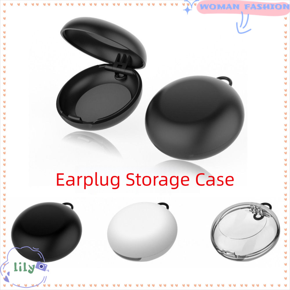 LILY Earplug Storage Box, Round Shape Mini Soundproof Earplug Box, Portable Plastic Mini Earplug Travel Use