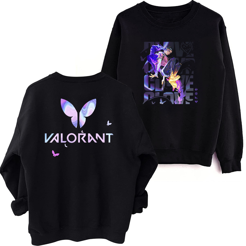 Valorant Clove Sweatshirt Harajuku คอกลมแขนยาว Oversize HoodieS-5XL