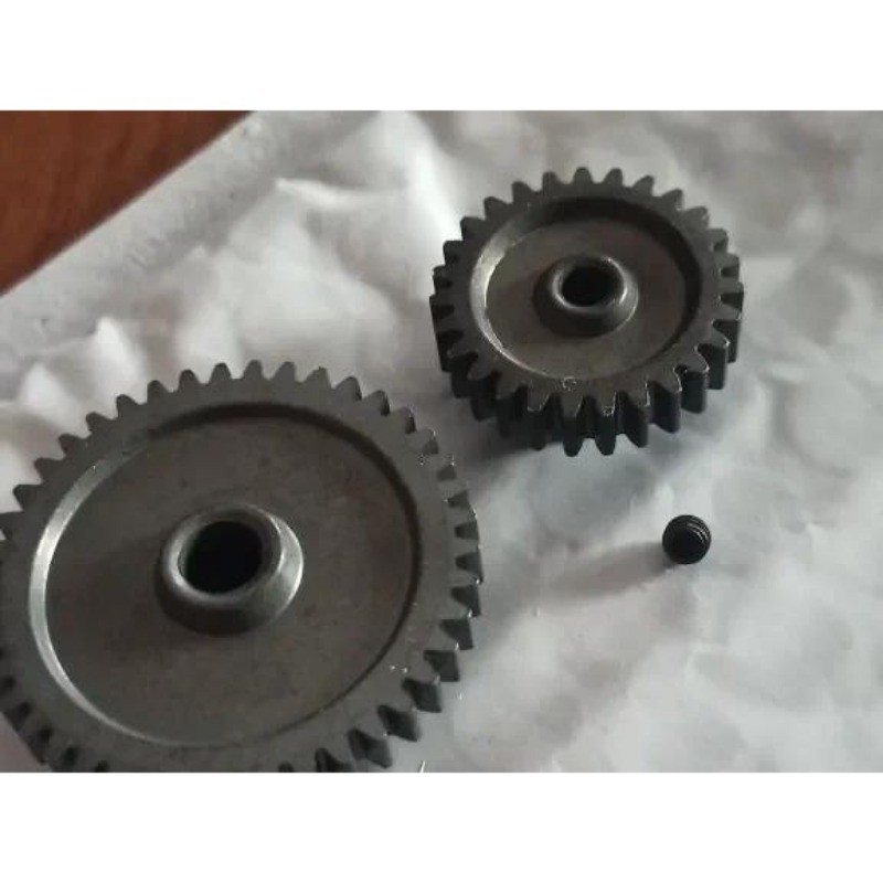 โลหะ Diff เกียร์หลัก 42T + เกียร์มอเตอร์ 27T สําหรับ 1/18 WLtoys A959-B A969-B A979-B K929-B RC รถอะ