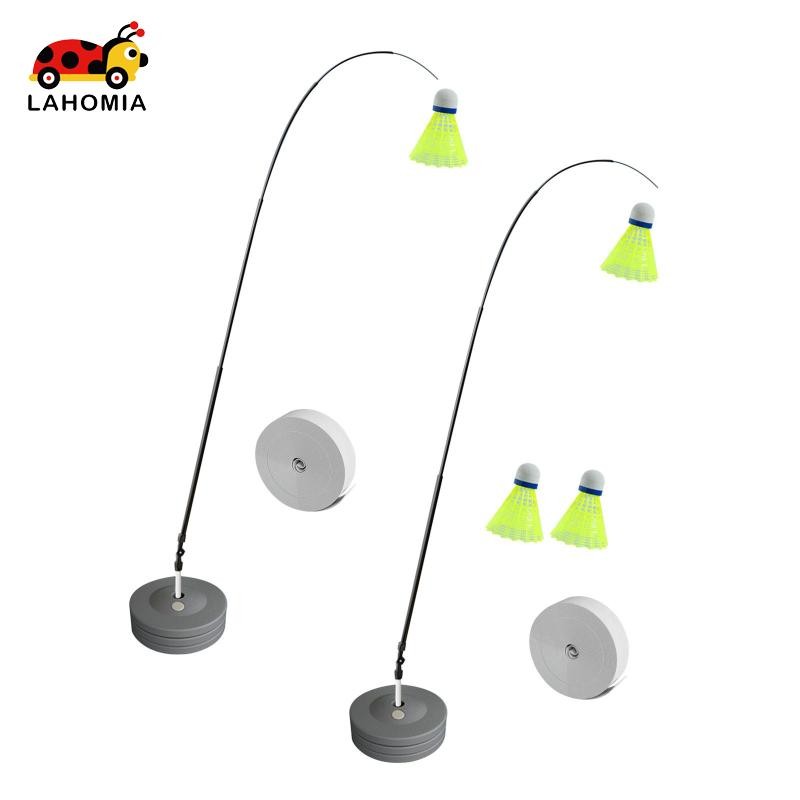 [ลาโฮмеีย] แบดมินตัน โซโล เครื่องมือฝึกซ้อมพกพาสำหรับเด็กเล่นคนเดียวและยืดได้