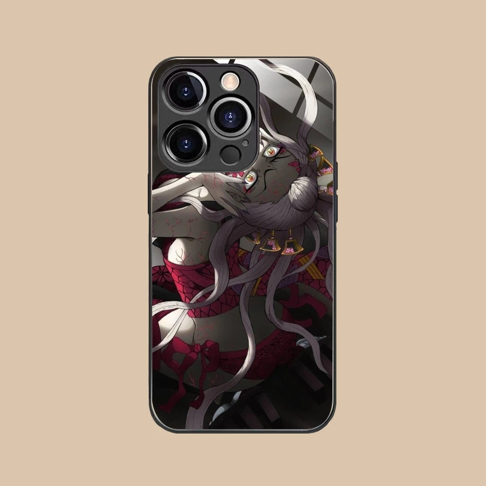 GK-3 Demon Slayer Daki Gyutaro สําหรับ iPhone 17,15 14 13 12 11 X XR XS 8 Pro Max Plus Mini PC แก้วฝ