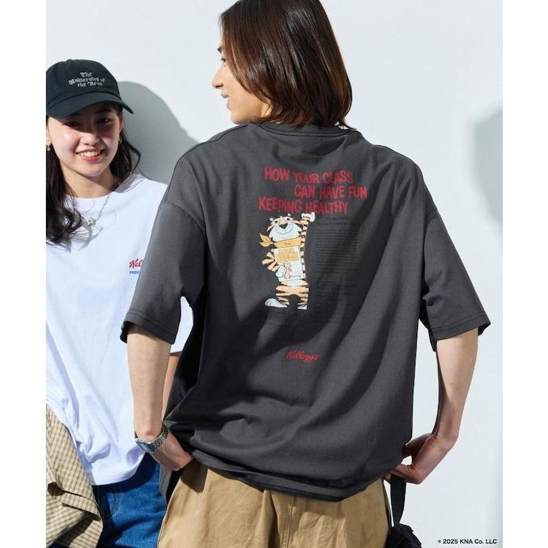 เสื้อยืดผ้าฝ้าย 100% SELFREAKS STORE เสื้อยืดแขนสั้นผู้ชายทรงหลวมของ Kellog