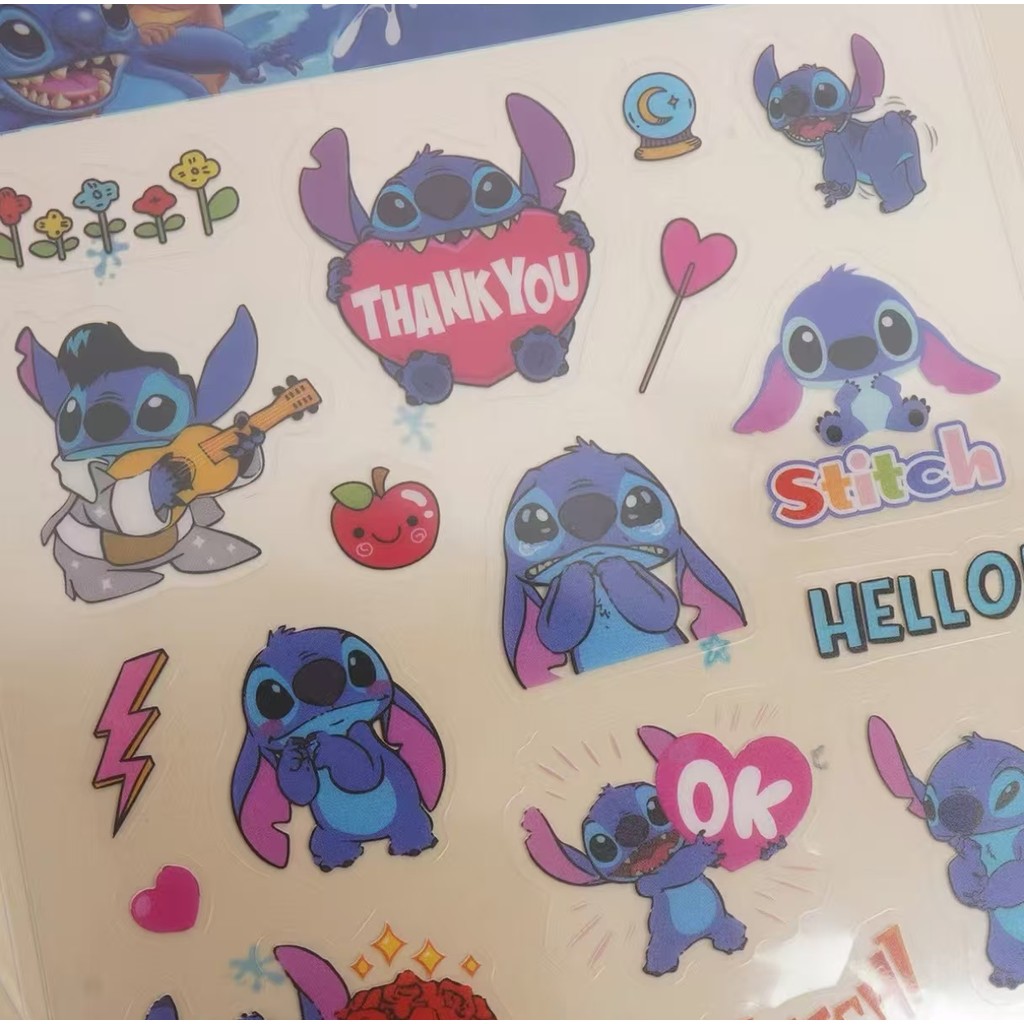 สติกเกอร์การ์ตูนน่ารักจาก Stitch แบบ PETใสกันน้ำ รุ่นใหม่ - รูปที่ 2