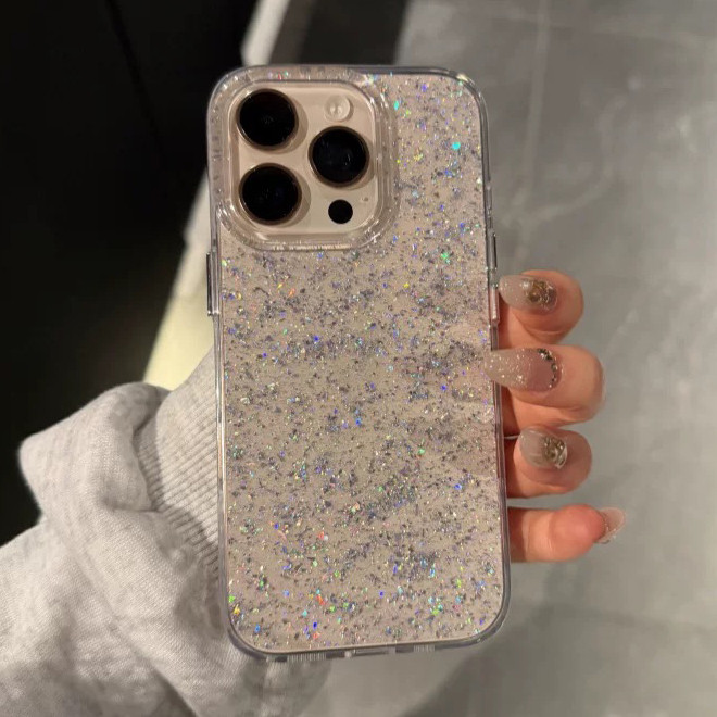 เคสโทรศัพท์มือถือซิลิโคน เคสใสกากเพชร สำหรับiPhone 13 16 pro max 11 12 14 15 promax 7 plus 16PRO เคสใสกันกระแทก เคสใส