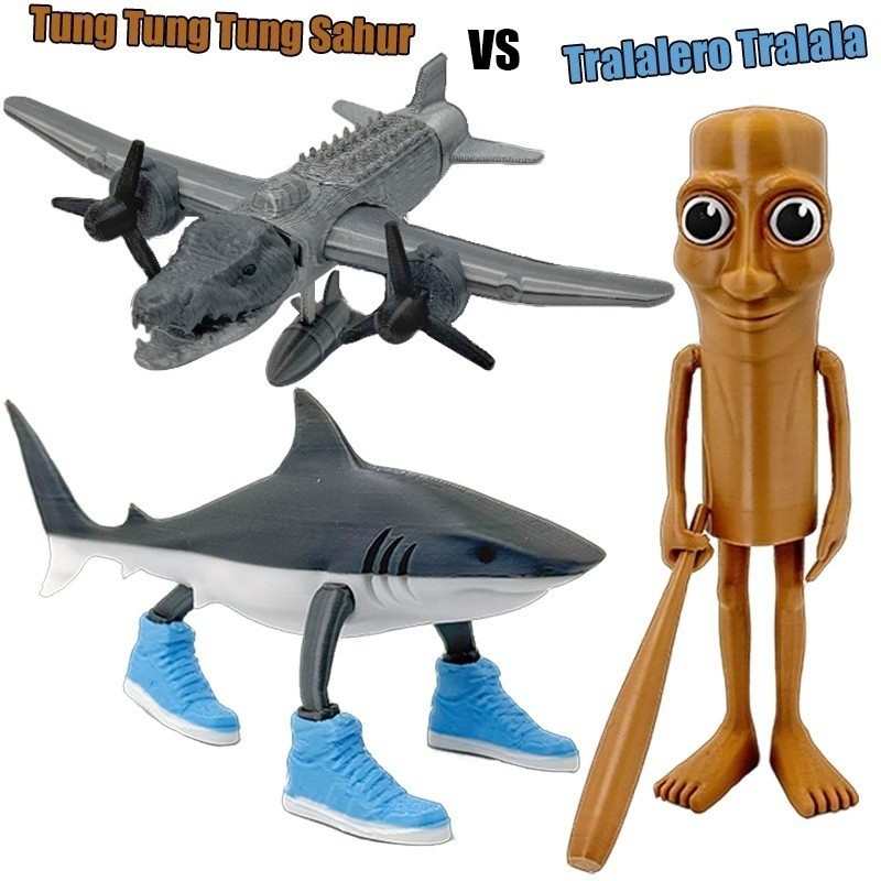 Tung Tung Sahur ของเล่นอิตาลี Brainrot Cappuccino Assasino Action Figure Trralalala Tung Sahur Lirili Larila ของเล่นสําหรับเด็ก