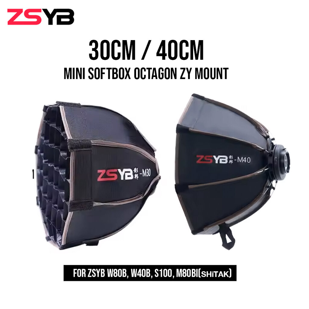 ZSYB Softbox M30/M40 MiNi Softbox Octagon ZY Mount For ZSYB W80B,W40B,S100,M80Bi(SHiTAK)