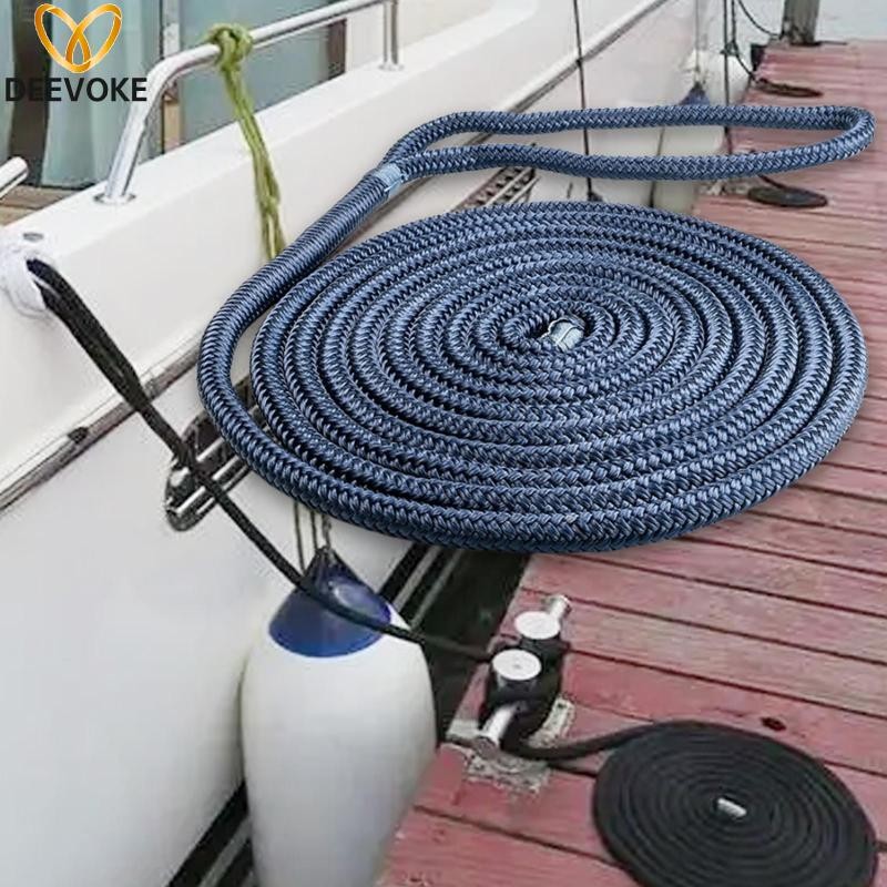 [cuticate11] เรือ Dock Lines Premium Mooring เชือก Universal Docking เรือเส้นทนต่อการสึกหรอสําหรับเรือ & Pontoon ผู้ชายของขวัญไนลอน Fender Line
