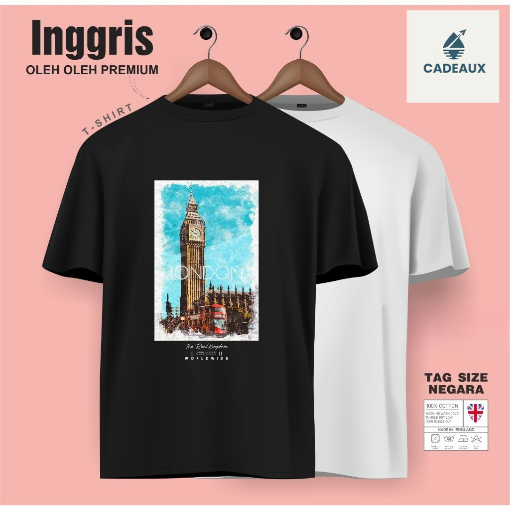 ENGLAND BIRMINGHAM LEEDS เสื้อยืดผ้าฝ้าย Combed 24s SOUVENIR ของขวัญพรีเมี่ยม