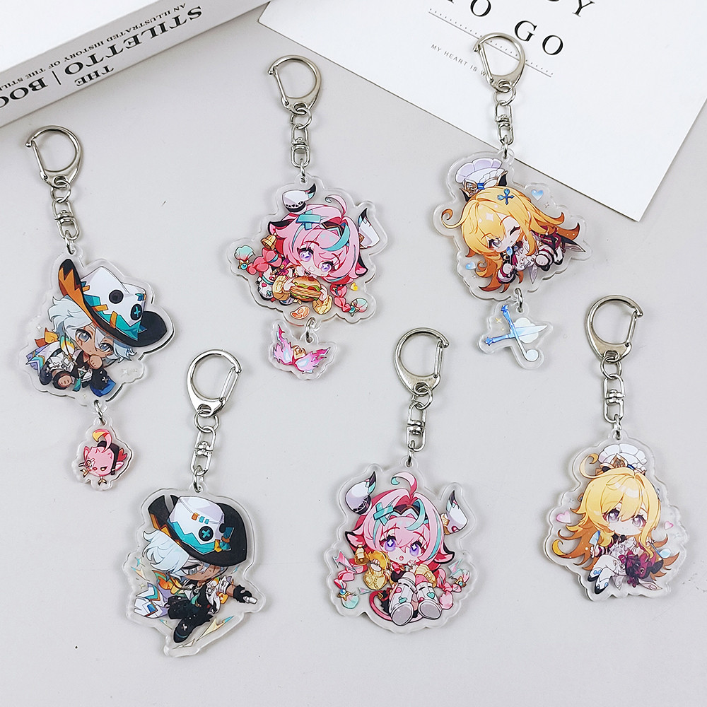 แฟชั่น Genshin Impact อะคริลิคพวงกุญแจการ์ตูน Ifa Varesa ตัวอักษรพวงกุญแจกระเป๋าถือจี้ของขวัญ
