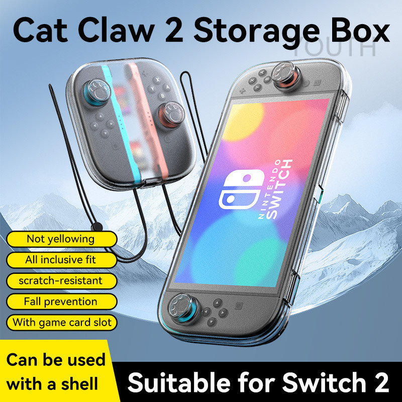 12·12สําหรับ นินเทนโด สวิตช์ 2 กล่องเก็บคอนโซล, กล่องแข็งเก็บของโปร่งใสคุณภาพสูง, อุปกรณ์เสริมเคสป้องกัน NS สวิตช์ 2