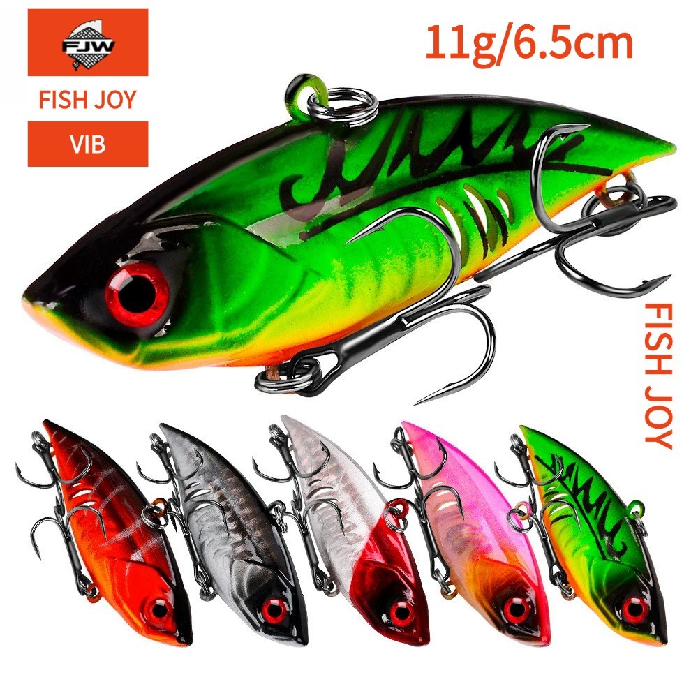 F78 ตกปลา ปลาปลอม เหยื่อเรืองแสง 3D ตาปลา สีสันสดใส ​เหยื่อ VIB ลื่นเร็ว