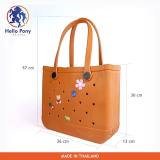 Hello Pony รุ่น BM4001 กระเป๋าสะพายไหล่ ขนาด 30 x 36 CM. แบบพกพา ยาง EVA ขนาดใหญ่ สีสันสดใส แฟชั่น จุของได้จำนวนมาก