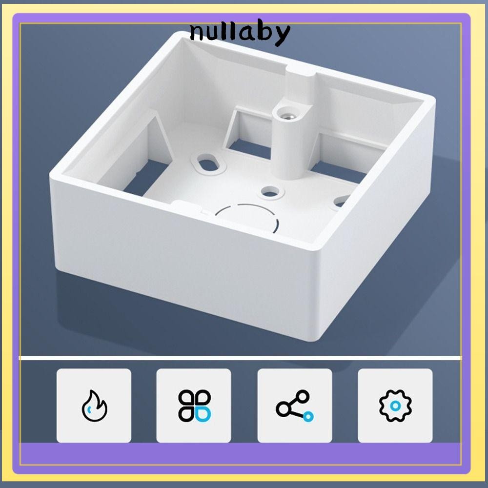 กล่องติดตั้งสวิตช์ NULLABY, กล่องซ็อกเก็ตสวิตช์สีขาวขนาด 86 ชนิด, กล่องชุดแยก PVC 33/50 มม.