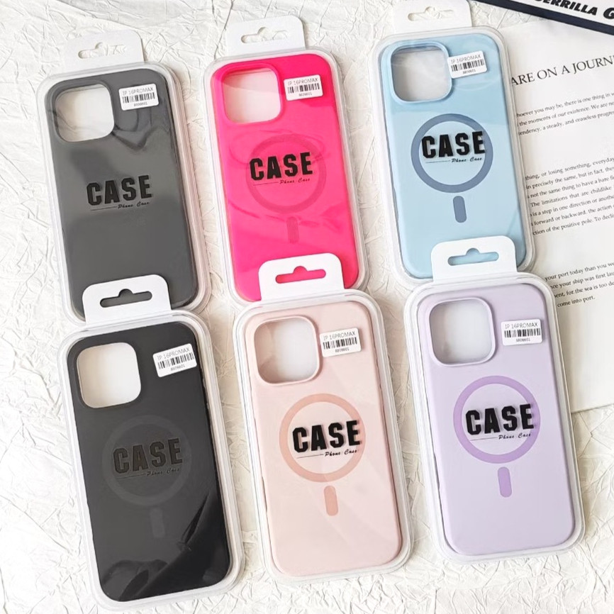 เคส ชาร์ได้ สำหรับ iPhone 11/12/13/14/15/16 Pro,Promax 16Pro 16Plus 16Promax Silicone Case เคสกำมะหยี่โลโก้ เคสซิลิโคน