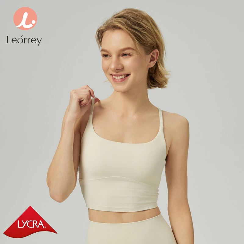 Leorrey เสื้อกล้ามโยคะวิ่ง ทรงสปอร์ตไขว้หลัง มีแผ่นรอง thumbnail 5