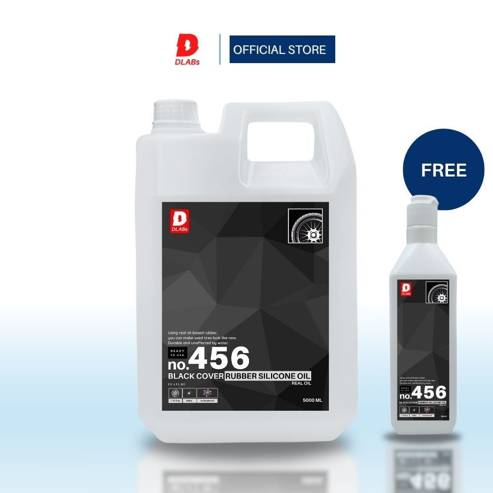 456 น้ำยาเคลือบยาง และทายางดำ ออยด์แท้ 100% สูตรโซเว้นC พร้อมใช้งาน5L [BLACK COVER BY DLABs]