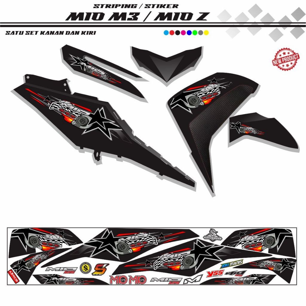 COOL STICKERS COOL STRIPING POLETS YAMAHA MIO 3 MIO Z MOTORCYCLE STICKERS COOL STICKERS