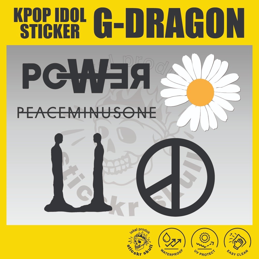 [ส่งภายใน 2 วัน] สติกเกอร์​  G-DRAGON Power Vinyl Sticker K-POP Idol Bigbang แต่งโน้ตบุ๊ก แต่งแก้ว