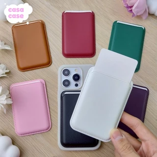 ที่ใส่บัตร แบบหนัง [บัตร/ธนบัตร/Card] ติดคู่เคส Magsafe สีสด [ส่งเร็วทันใจ]