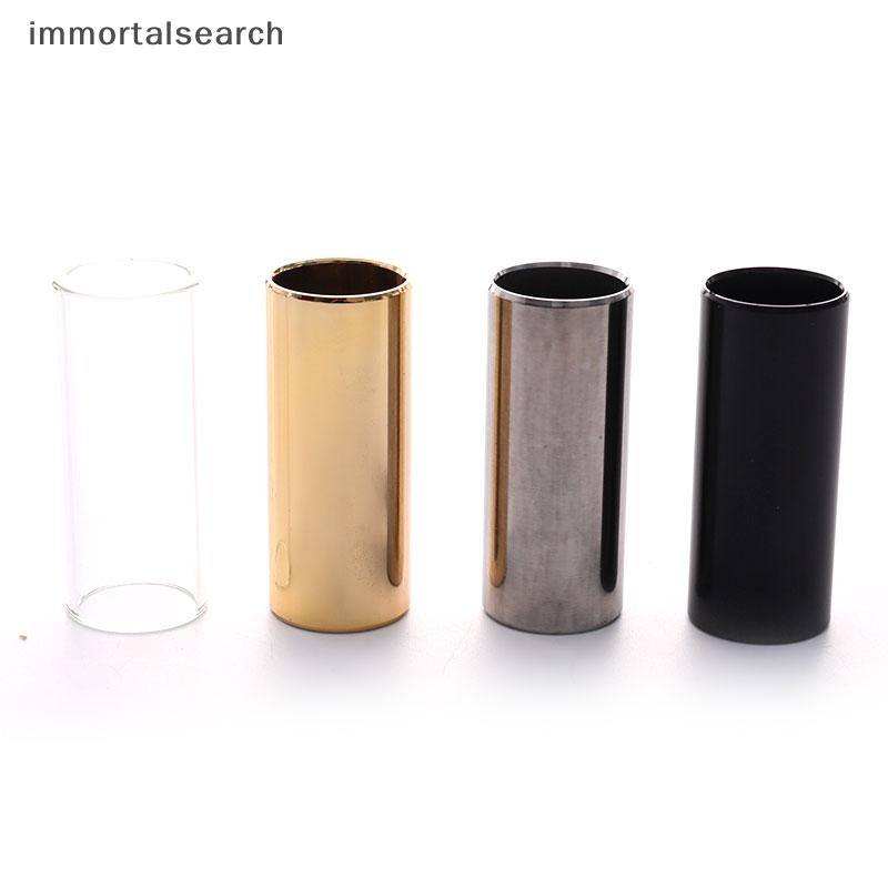 IMMO 60MM กีตาร์สไลด์บาร์สแตนเลสโลหะ/สไลด์นิ้วมือแก้วสําหรับ Ukulele ARCH