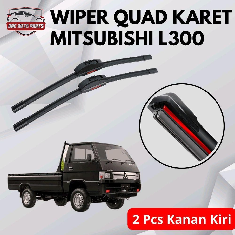 Mitsubishi L300 Quad Blade Wiper Frameless รุ่น 4 ยางกันรอย 1 ชุดขวาและซ้าย