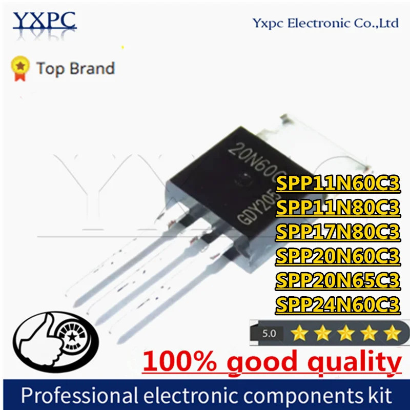 1-5PCS 11N60C3 11N80C3 17N80C3 20N60C3 20N65C3 24N60C3 TO-220 Field-effect ทรานซิสเตอร์