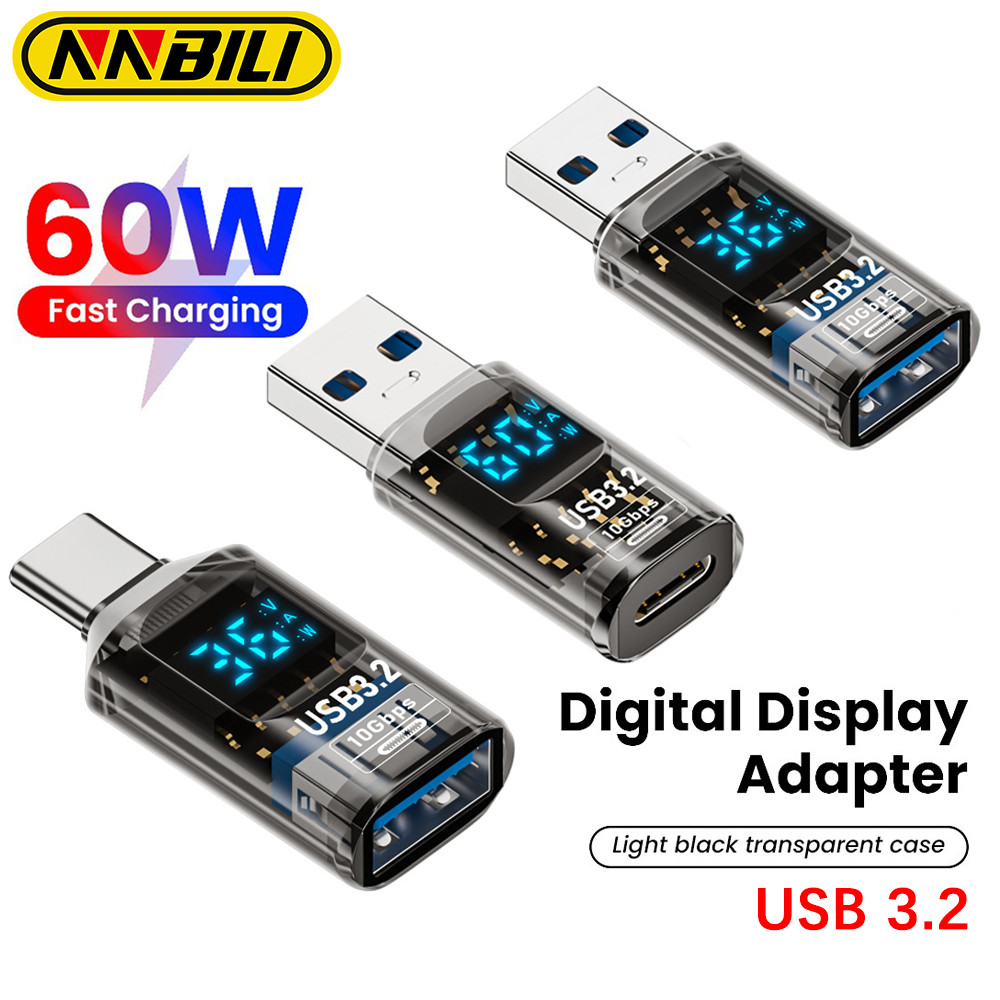NNBILI USB3.2 อะแดปเตอร์จอแสดงผลดิจิตอล 4K @ 60Hz USBC OTG สําหรับ iPhone16 15 Pro Max Samsung iPad 