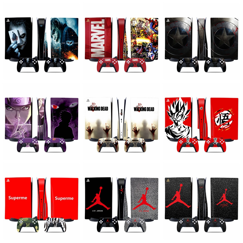 50 สี Playstation 5 คอนโซลผิวและ PS5 Controller Skins Set, PS5 Skin Wrap Decal สติกเกอร์ PS5 Disk Edition / Digital Edition, Money Bunny Decal Kit