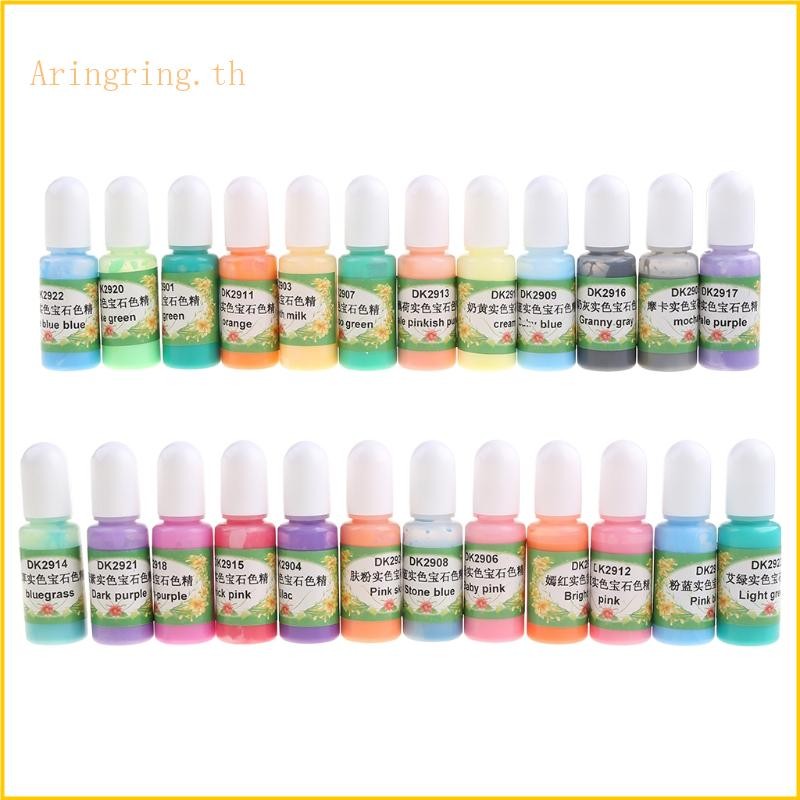 ARIN 24 สี Art Ink เรซิ่น Pigment Kit สําหรับ UV Liquid เรซิ่นเข้มข้น Colorant Dye Ink Diffusion